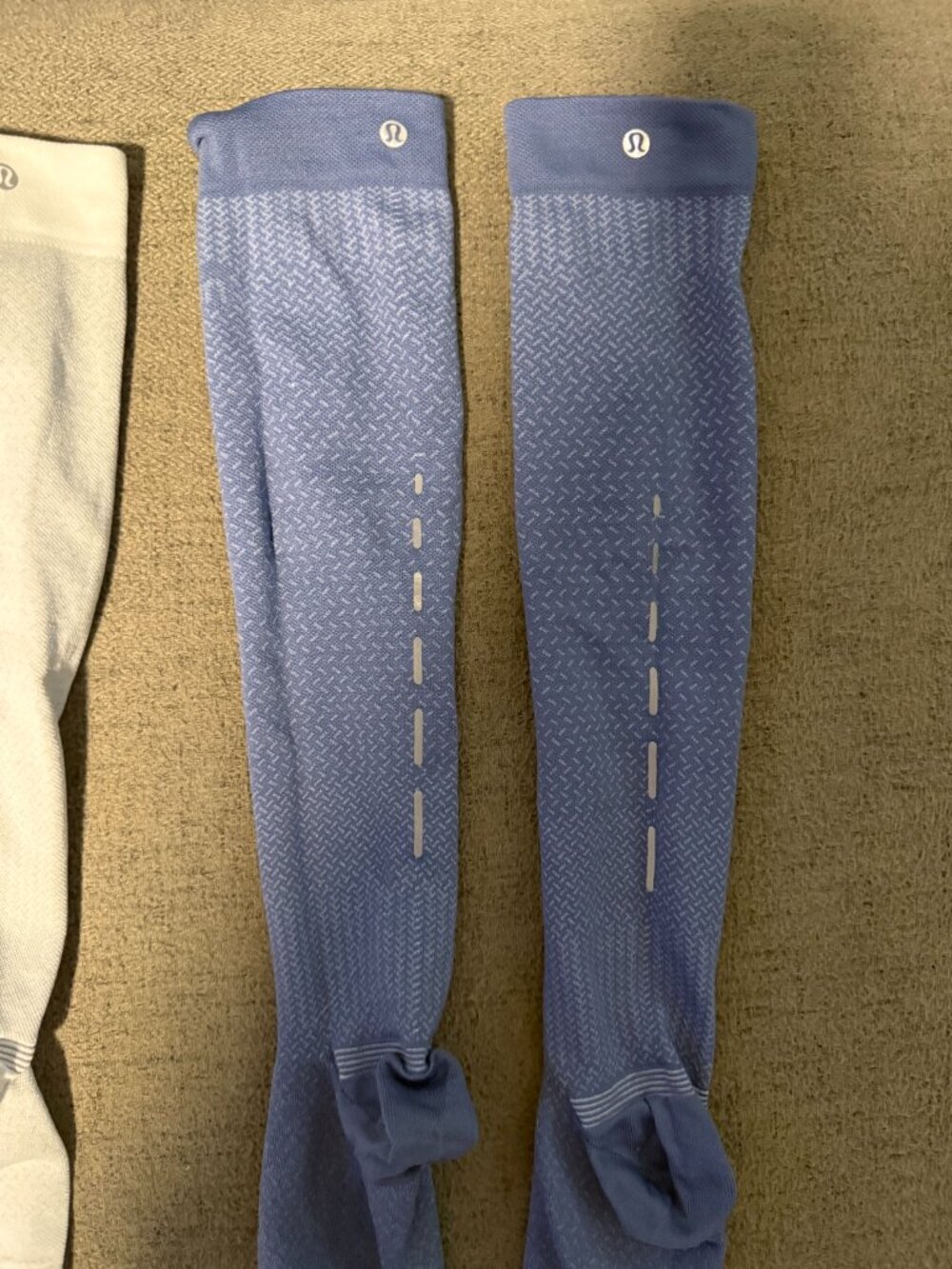 SET OF 2: Lululemon MicroPillow Compression Knee-High Running Socks SZ Large - Picture 3 of 12
